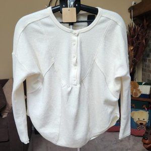 NWT Blu Pepper off white shirt sz small